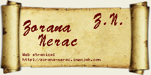 Zorana Nerac vizit kartica